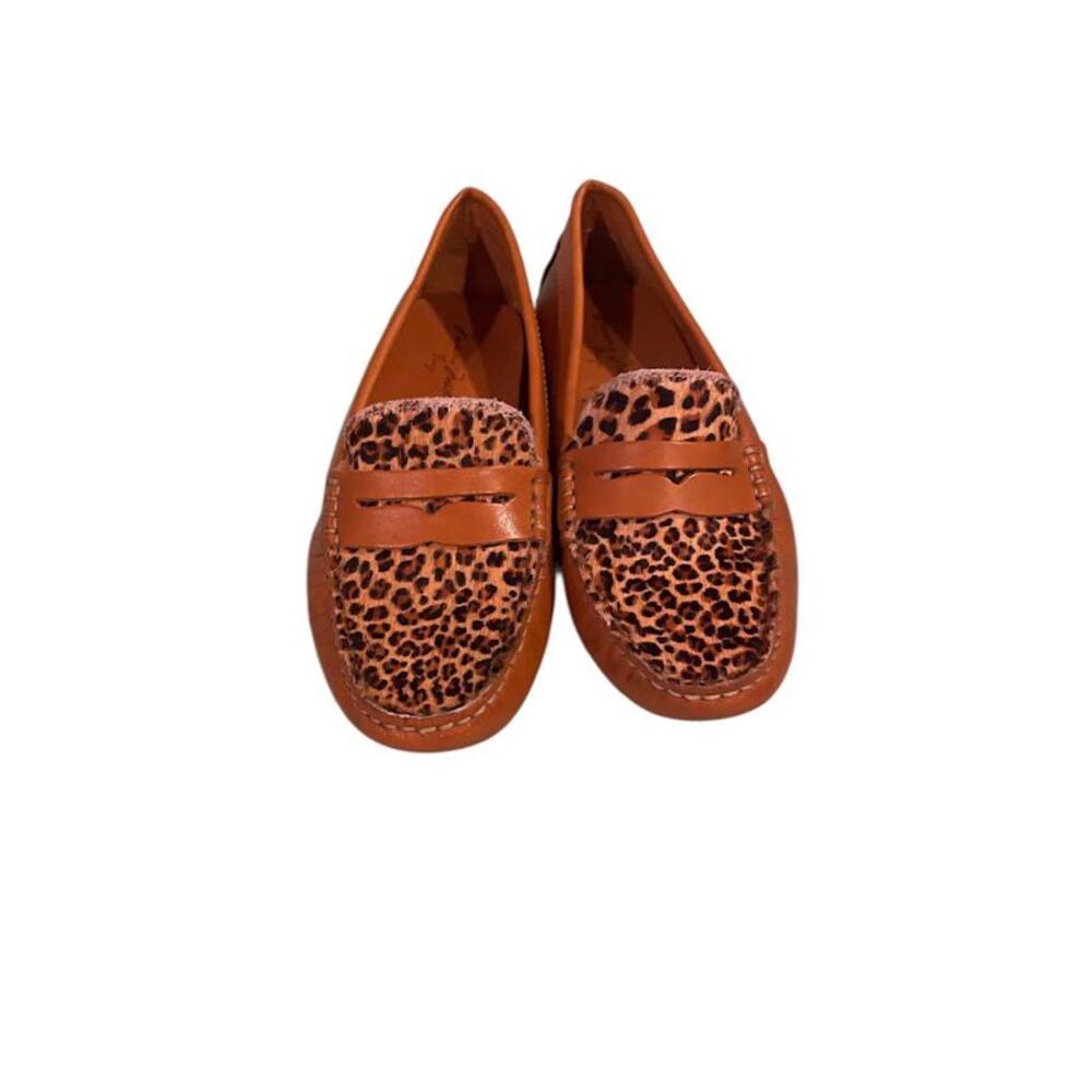 Massimo Matteo Penny Loafers Leather Cheetah Animal Print Women's Size 6.5 - Picture 4 of 12